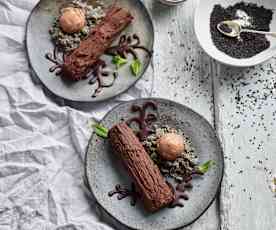 Tronco de chocolate recheado - Brocéliande