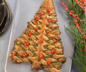 Christmas Tree Spinach Puff