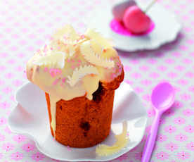 Muffins griottes et chocolat blanc