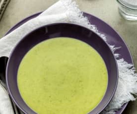 Creamy courgette soup