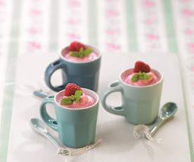 Mousse de framboesa e lima