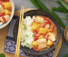 Pescado agridulce con arroz (Cocción de arroz) - China