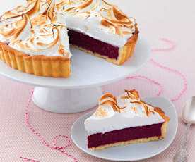 Tarte aux cassis meringuée