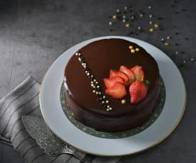 Mirror Glazed Chocolate Cake