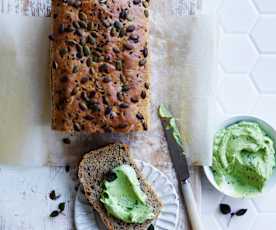 Avocado whip on seedy spelt bread (Post-natal)