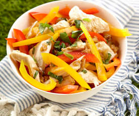 Salade de poulet aux poivrons