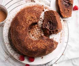 Bizcocho túnel de chocolate