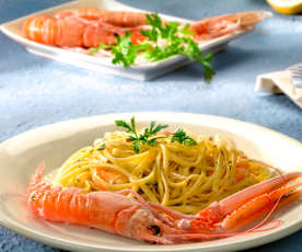 Linguine mit Scampi und Zitronensauce