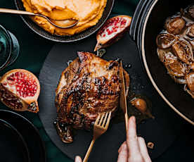 Agneau de 7 heures au zaatar et purée de carotte au miel