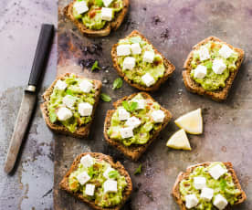 Tartine avocat-feta