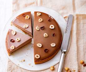 Tarte entremets chocolat et noisette