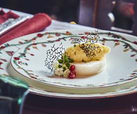 Crostini di polenta bianca con baccalà mantecato