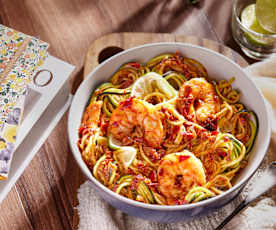 Sambal Prawn Zoodles