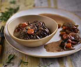 Joues de porc sous-vide au vin rouge