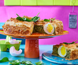 Spinatpastete mit Ei