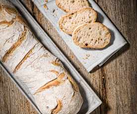 Chapata con masa madre