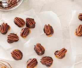 Galletas saladas con toffee, chocolate y nuez pacana