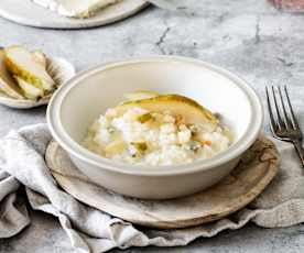 Risotto con pera y gorgonzola