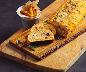 Polpettone di pollo e zucca farcito