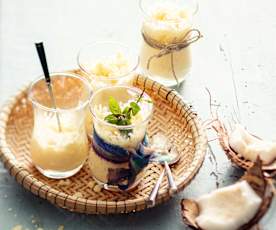 Granité noix de coco, ananas et rhum