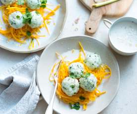 Boulettes de cabillaud et butternut