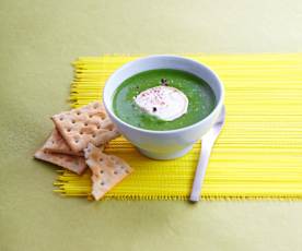 Velouté d'épinards au chèvre