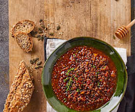 Zuppa di lenticchie al profumo di timo