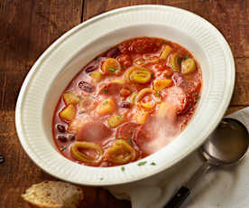 Serbische Bohnensuppe mit Cabanossi