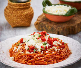 Fideos con chorizo