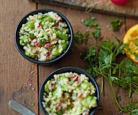 Salade de boulgour, fèves et radis