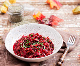 Gulasz z soczewicy i buraków