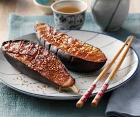 Berenjenas glaseadas con miso (Nasu dengaku)