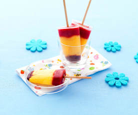 Sorbets à rayures vitaminés