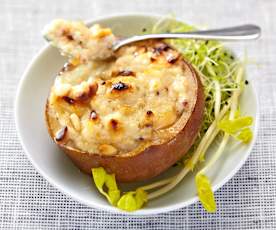 Poire rôtie au chèvre