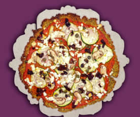 Low Carb Pizza mit Zucchini und Pilzen