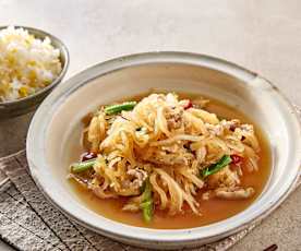 肉丝炒萝卜丝