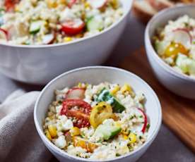 Yoğurt Soslu Buğday Salatası