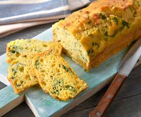 Plumcake salato con Emmental e spinaci