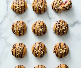 Peanut butter and jam doughnuts