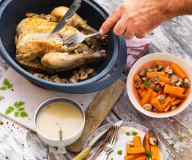 Poulet au vin jaune cuit au Varoma