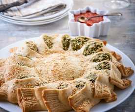 Botana de ricotta y espinaca