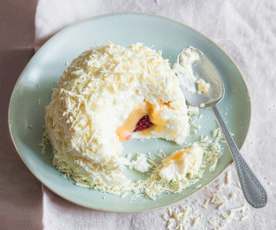 Merveilleux citron-framboise et copeaux de chocolat blanc