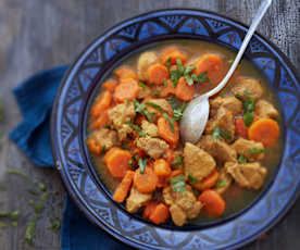 Sauté de veau aux carottes et aux épices