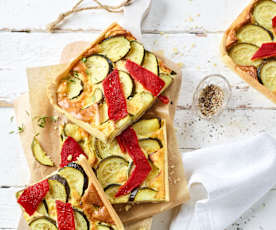 Paprika-Zucchini-Quiche