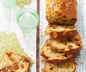 Cake aux figues, roquefort et jambon