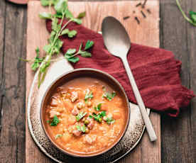 Bouillon indien à la pâte tandoori