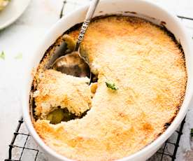 Pastel de patata y champiñón