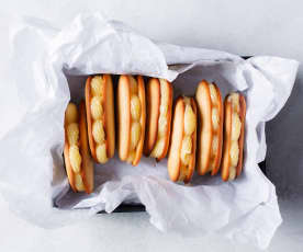 Galletas sandwich con crema de limón