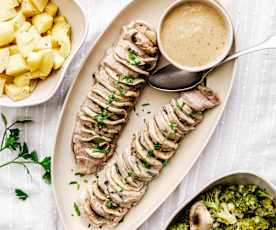 Polędwica wieprzowa w sosie musztardowym