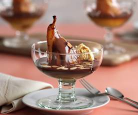 Αχλάδια με σάλτσα σοκολάτας